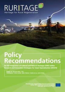 Cover picture of the "Policy recommendations" publication from RURITAGE